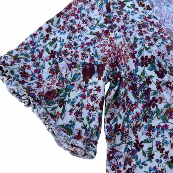 Sundays Floral V-Neck Ruffle Dress - Picture 4 of 7